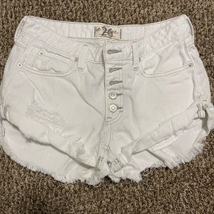 Free people white cut off denim